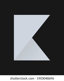 Letter K logo formed from two triangles