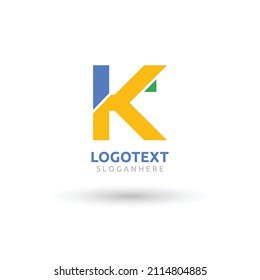letter K logo, geometric abstract logo