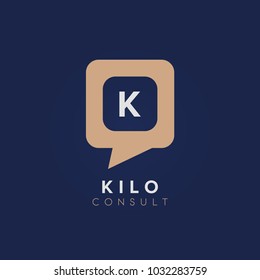 letter K Logo Icon. Consulting agency logo template