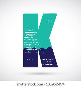 Letter K logo icon design template elements