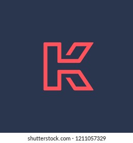 Letter K logo icon design template elements