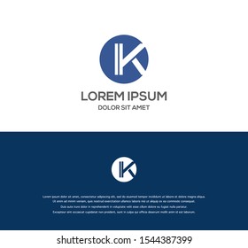 Letter K logo icon design template elements. Vector color sign.