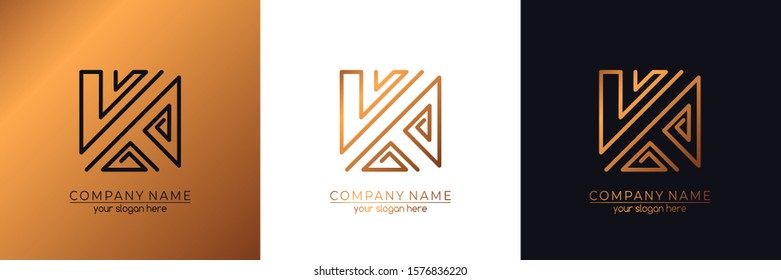 Letter K logo icon design template elements. personal monogram. Vector element. Ethnic style, rich look.