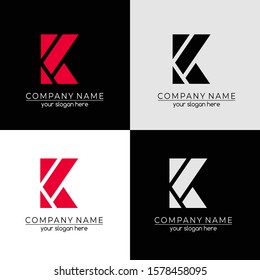 Letter K logo icon design template elements. personal monogram. Vector element