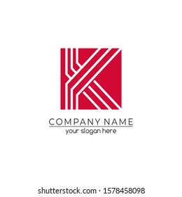 Letter K logo icon design template elements. personal monogram. Vector element