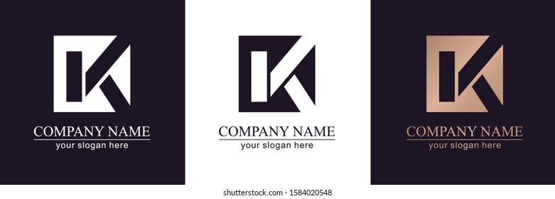 Letter K logo icon design template elements. personal monogram. Vector element