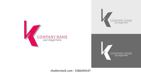 Letter K logo icon design template elements. personal monogram. Vector element