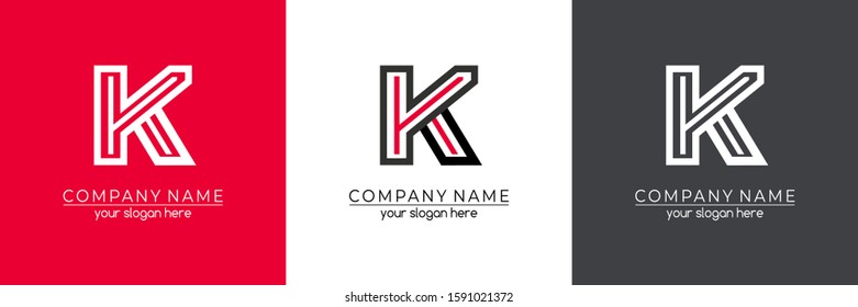Letter K logo icon design template elements. personal monogram. Vector element