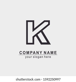 Letter K logo icon design template elements. personal monogram. Vector element