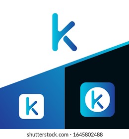 Letter K logo icon design template elements