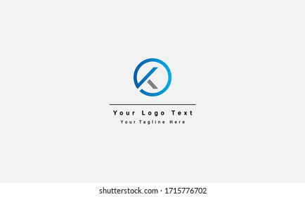 Letter K logo icon design template elements. OK O K Letter Logo Design in Blue Colors. Creative Modern Letters Vector Icon Logo Illustration.