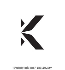 Black Logo Letter K Sign Logotype Stock Vector (Royalty Free) 308679845 ...