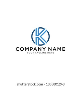 Design-Vorlagenelemente für das Logo Buchstabe K