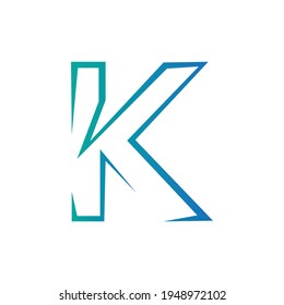 Letter K logo icon design template elements