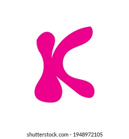 Elementos de la plantilla de diseño del icono del logotipo K de la letra