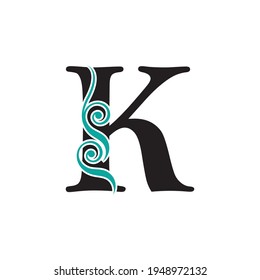 Letter K logo icon design template elements