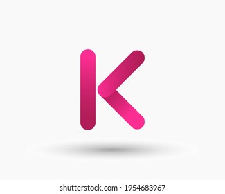 Letter K logo icon design template elements. Vector color sign.