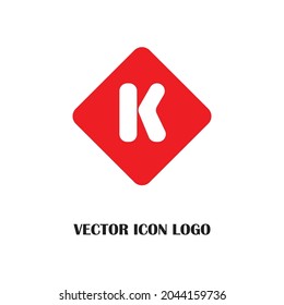 Elementos de la plantilla de diseño del icono del logotipo K de la letra
