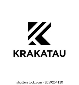 Plantilla de diseño de icono de logotipo K de letra vectorial