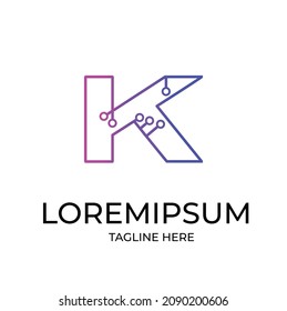 Design-Vorlagenelemente für das Logo Buchstabe K