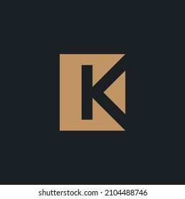 Letter K logo icon design template. Trendy Minimal Monogram emblem design concept. Graphic Alphabet Symbol for Corporate Business Identity. Creative Vector element