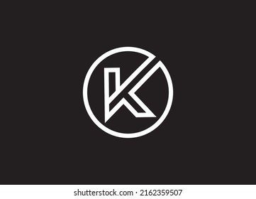 Design-Vorlagenelemente für das Logo Buchstabe K