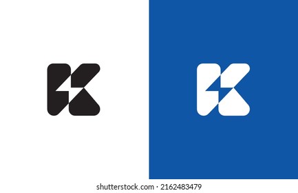 Letter K logo icon design template. Trendy Minimal Monogram emblem design concept. Graphic Alphabet Symbol for Corporate Business Identity. Creative Vector element