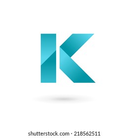 Letter K logo icon design template elements. Vector color sign.