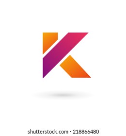 Letter K logo icon design template elements. Vector color sign.