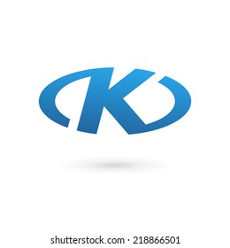 Letter K logo icon design template elements. Vector color sign.