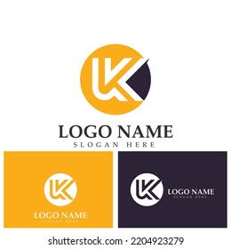 letter k logo icon design template