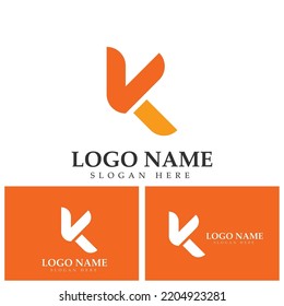 plantilla de diseño de iconos de logotipo de letra k