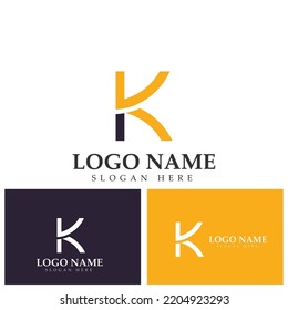 letter k logo icon design template