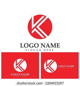 letter k logo icon design template