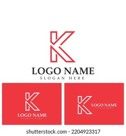 letter k logo icon design template