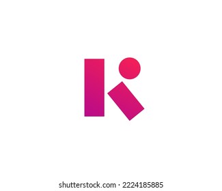 Letter K logo icon design template elements