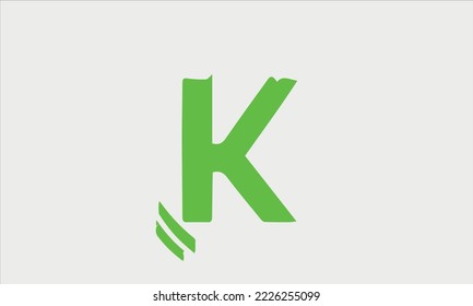 Letter K logo icon design template elements. Vector color sign.