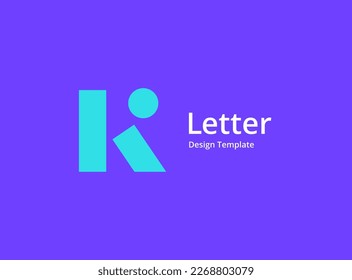 Letter K logo icon design template elements