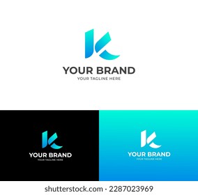 Letter K logo icon design template elements