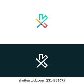 Letter K logo icon design template elements.