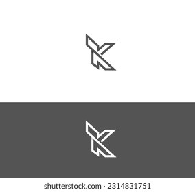 Letter K logo icon design template elements.