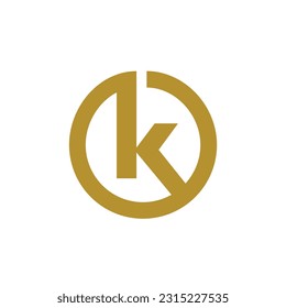 Letter K logo icon design template elements.