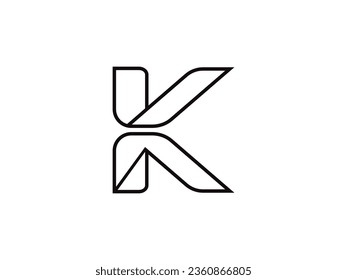 Letter K logo icon design template elements