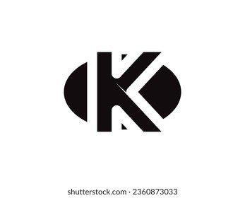 Elementos de la plantilla de diseño del icono del logotipo K de la letra