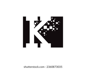 Elementos de la plantilla de diseño del icono del logotipo K de la letra