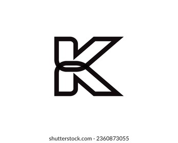 Elementos de la plantilla de diseño del icono del logotipo K de la letra