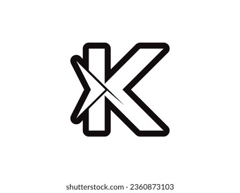 Design-Vorlagenelemente für das Logo Buchstabe K