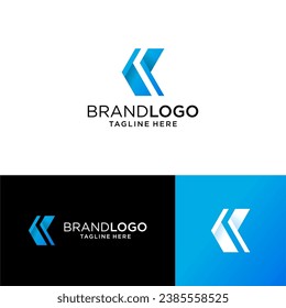 Letter K logo icon design template elements. Modern alphabet vector design