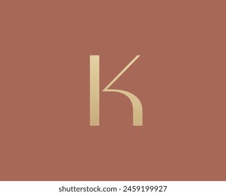 Letter K logo icon design. Classic style luxury monogram.