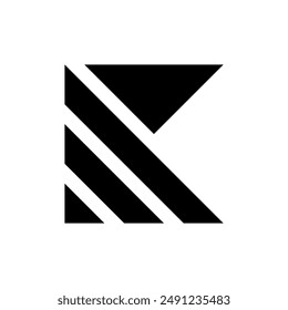 Letter K logo. Icon design. Template elements. Geometric abstract logos